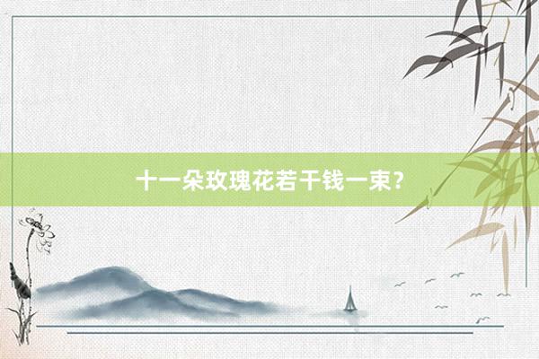 十一朵玫瑰花若干钱一束？